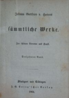 Sämmtliche Werke : zur schönen Literatur und Kunst. Bd. 13