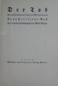 Der Tod : ein Zyklus von 17 Bildern