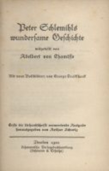 Peter Schlemihls wundersame Geschichte : mit 9 Vollbildern