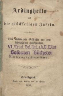 Ardinghello und die glückseligen Inseln : eine italiänische Geschichte aus dem sechszehnten Jahrhundert