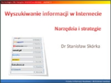 Wyszukiwanie informacji w internecie : narzędzia i strategie