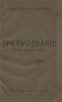 Sprawozdanie za rok szkolny 1927/28