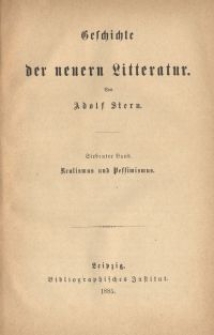 Geschichte der neuern Litteratur. Bd. 7, Realismus und Pessimismus