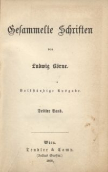 Gesammelte Schriften von Ludvig Börne. Bd. 3