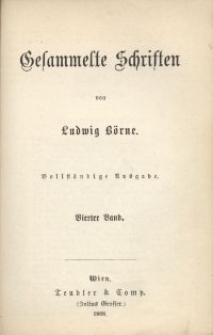 Gesammelte Schriften von Ludvig Börne. Bd. 4