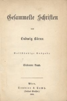 Gesammelte Schriften von Ludvig Börne. Bd. 7