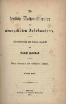 Die deutsche Nationallitteratur des neunzehnten Jahrhunderts : litterarhistorisch und kritisch dargestellt. Bd. 3