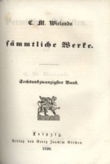 Sämmtliche Werke. Bd. 26, Vermischte Schriften