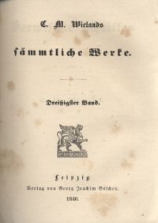 Sämmtliche Werke. Bd. 30, Vermischte Schriften