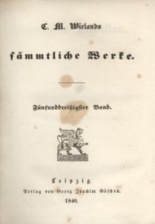 Sämmtliche Werke. Bd. 35, Vermischte Schriften