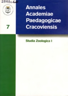 Annales Academiae Paedagogicae Cracoviensis. 7, Studia Zoologica. 1