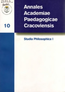 Annales Academiae Paedagogicae Cracoviensis. 10, Studia Philosophica. 1