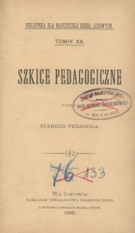 Szkice pedagogiczne