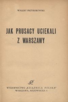 Jak Prusacy uciekali z Warszawy