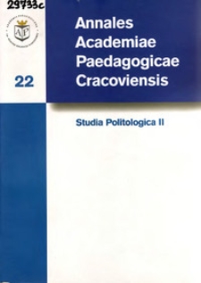 Annales Academiae Paedagogicae Cracoviensis. Studia Politologica. [Vol.] 2 (2002)