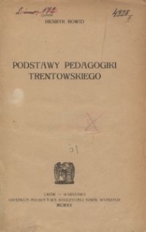 Podstawy pedagogiki Trentowskiego