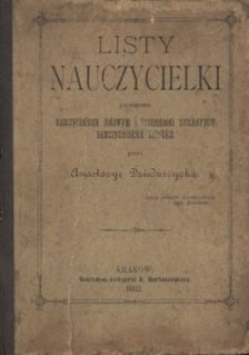 Listy nauczycielki poświęcone nauczycielkom ludowym i uczennicom seminaryów nauczycielskich żeńskich