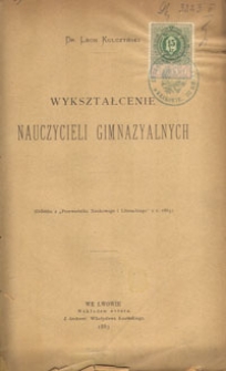 Wykształcenie nauczycieli gimnazyalnych