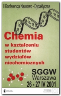 Trudności w kształceniu chemicznym studentów biologii