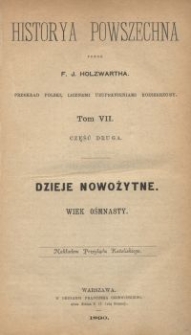 Historya powszechna. T. 7, Dzieje nowożytne. Cz. 2, Wiek ośmnasty