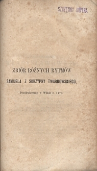 Poezye Samuela z Skrzypny Twardowskiego. Z. 3-4