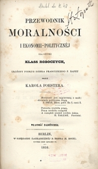 Przewodnik moralności i ekonomii politycznej dla użytku klass roboczych
