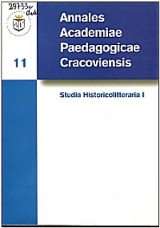 Annales Academiae Paedagogicae Cracoviensis. 11, Studia Historicolitteraria. 1