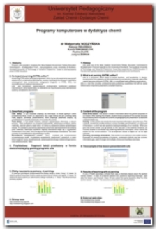 Programy komputerowe w dydaktyce chemii