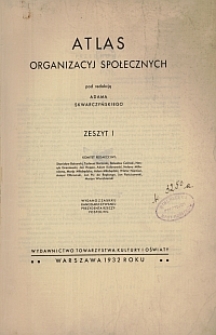 Atlas organizacyj społecznych. Z. 1