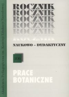 Rocznik Naukowo-Dydaktyczny. Z. 206, Prace botaniczne. 4