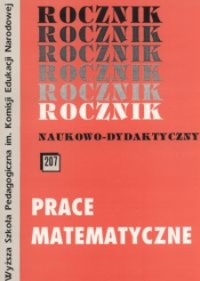 Rocznik Naukowo-Dydaktyczny. Z. 207, Prace Matematyczne. 16