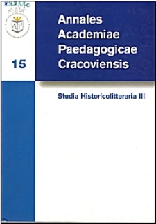 Annales Academiae Paedagogicae Cracoviensis. Studia Historicolitteraria. [Vol.] 3 (2003)