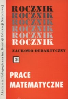 Rocznik Naukowo-Dydaktyczny. Z. 204, Prace Matematyczne. 17