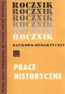 Rocznik Naukowo-Dydaktyczny. Z. 203, Prace Historyczne. 20