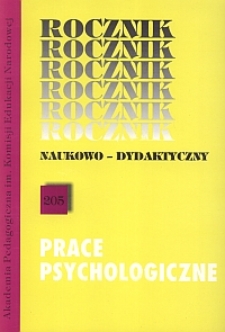 Rocznik Naukowo-Dydaktyczny. Z. 205, Prace Psychologiczne. 7