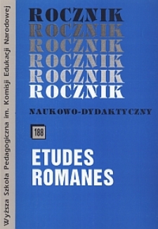 Rocznik Naukowo-Dydaktyczny. Z. 188, Prace Romanistyczne. 5