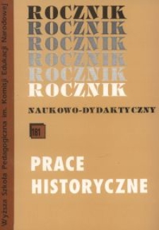 Rocznik Naukowo-Dydaktyczny. Z. 181, Prace Historyczne. 18