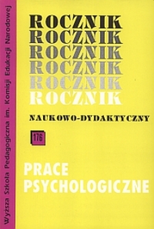 Rocznik Naukowo-Dydaktyczny. Z. 176, Prace Psychologiczne. 5