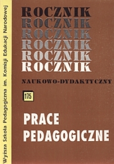 Rocznik Naukowo-Dydaktyczny. Z. 175, Prace Pedagogiczne. 18, Problemy edukacji specjalnej