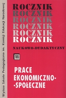 Rocznik Naukowo-Dydaktyczny. Z. 185, Prace Ekonomiczno-Społeczne. 8