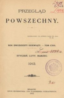 Przegląd Powszechny. R. 29. T. 113, Styczeń, luty, marzec