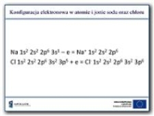 Konfiguracja elektronowa w atomie i jonie sodu oraz chloru