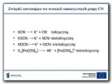 Związki zawierające we wzorach sumarycznych grupę CN