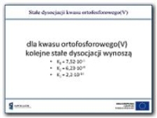 Stałe dysocjacji kwasu ortofosforowego(V)