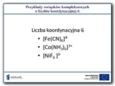 Przykłady związków kompleksowych o liczbie koordynacyjnej 6