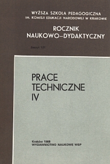 Rocznik Naukowo-Dydaktyczny. Z. 121, Prace Techniczne. 4