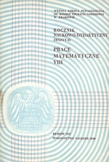 Rocznik Naukowo-Dydaktyczny. Z. 61, Prace Matematyczne. 8