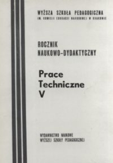 Rocznik Naukowo-Dydaktyczny. Z. 148, Prace Techniczne. 5
