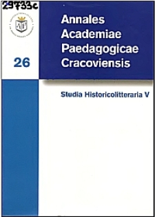 Annales Academiae Paedagogicae Cracoviensis. Studia Historicolitteraria. [Vol.] 5 (2005)