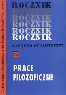 Rocznik Naukowo-Dydaktyczny. Z. 190, Prace Filozoficzne. 7